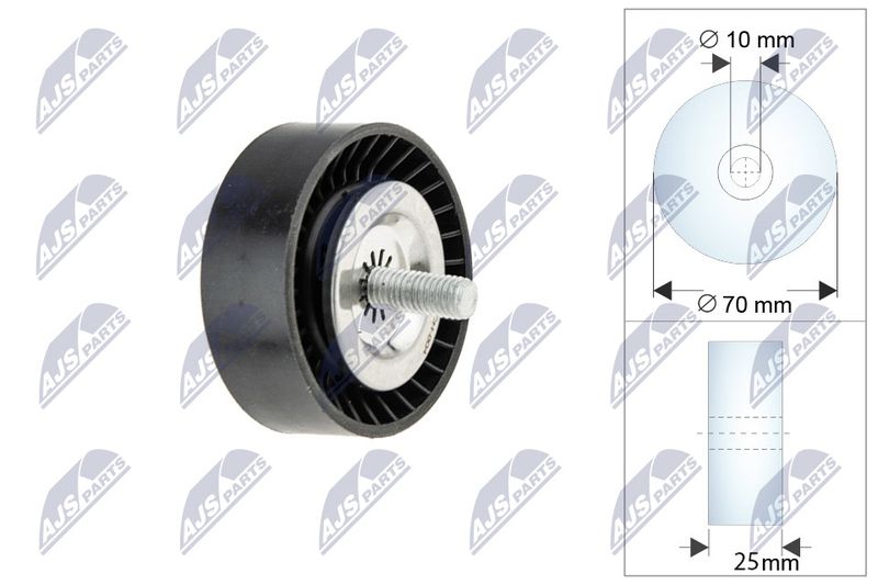 NTY RRK-CH-004 Deflection/Guide Pulley, V-ribbed belt