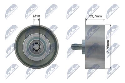 Tensioner Pulley, V-belt NTY RRK-NS-008
