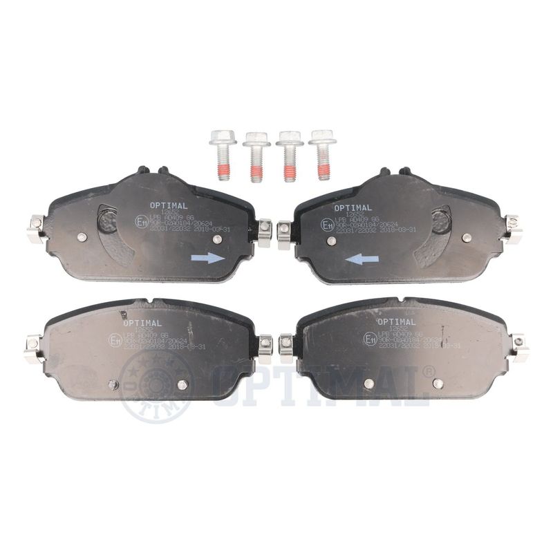 OPTIMAL BP-12652 Brake Pad Set, disc brake