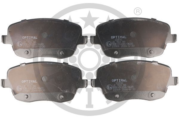 OPTIMAL BP-10492 Brake Pad Set, disc brake