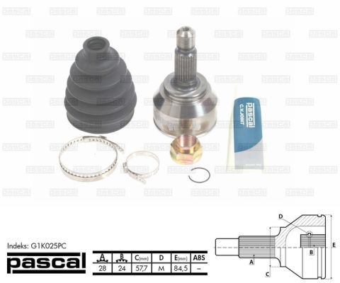 PASCAL G1K025PC Joint Kit, drive shaft