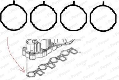 Gasket Set, intake manifold PAYEN HA5069