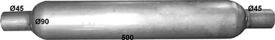 Centre Muffler, universal POLMO 00.254
