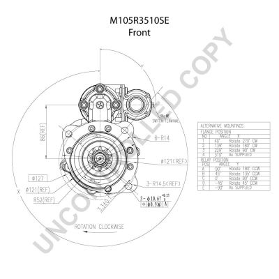 Starter BOM-Prestolite M105R3510SE