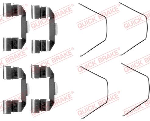QUICK BRAKE 109-1607 Accessory Kit, disc brake pad