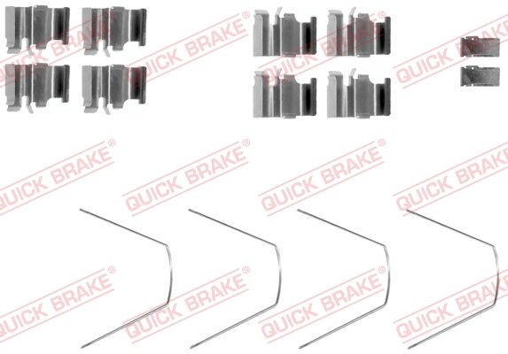 QUICK BRAKE 109-1651 Accessory Kit, disc brake pad