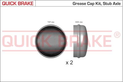 Cap, wheel bearing QUICK BRAKE 9821K