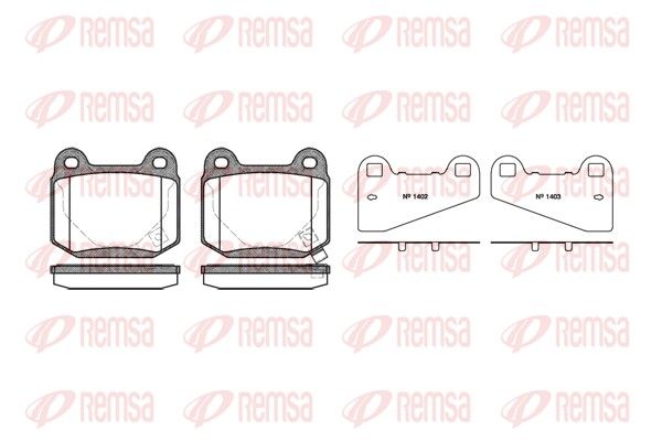 REMSA 0014.52 Brake Pad Set, disc brake