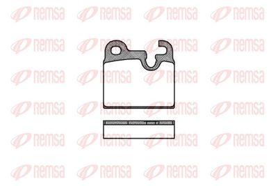 Brake Pad Set, disc brake REMSA 0016.00