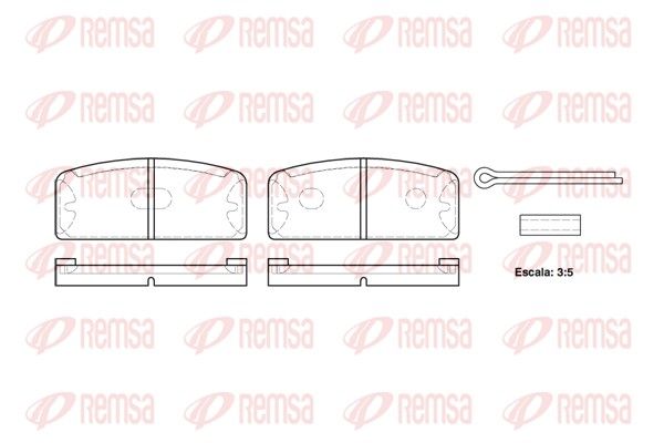 REMSA 0020.00 Brake Pad Set, disc brake