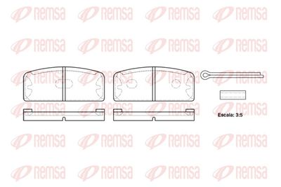 Brake Pad Set, disc brake REMSA 0020.00