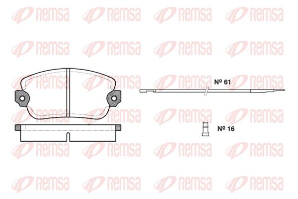 REMSA 0024.02 Brake Pad Set, disc brake