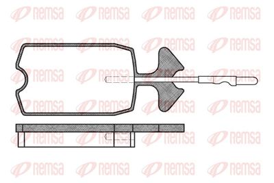 Brake Pad Set, disc brake REMSA 0034.04
