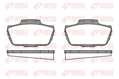 Brake Pad Set, disc brake REMSA 0055.00