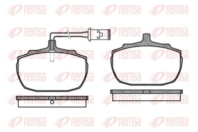 Brake Pad Set, disc brake REMSA 0057.02