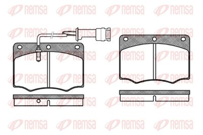 Brake Pad Set, disc brake REMSA 0064.02