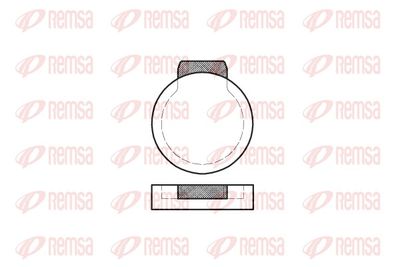 Brake Pad Set, disc brake REMSA 0087.00
