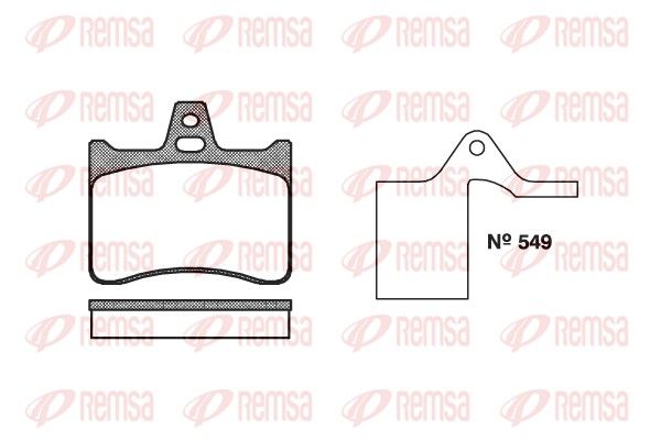 REMSA 0088.10 Brake Pad Set, disc brake