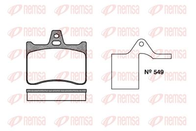 Brake Pad Set, disc brake REMSA 0088.10
