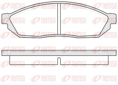 Brake Pad Set, disc brake REMSA 0111.00