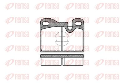 Brake Pad Set, disc brake REMSA 0130.00