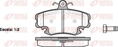 Brake Pad Set, disc brake REMSA 0141.20