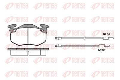Brake Pad Set, disc brake REMSA 0144.14