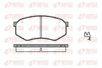 Brake Pad Set, disc brake REMSA 0148.34