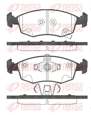 Brake Pad Set, disc brake REMSA 0172.72