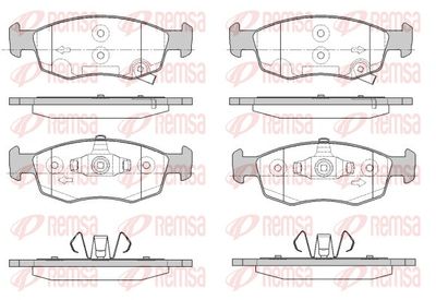 Brake Pad Set, disc brake REMSA 0172.34