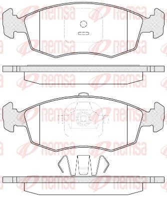 Brake Pad Set, disc brake REMSA 0172.35