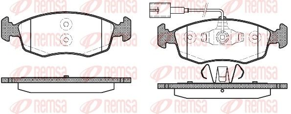 REMSA 0172.52 Brake Pad Set, disc brake
