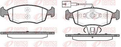 Brake Pad Set, disc brake REMSA 0172.52