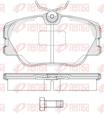 Brake Pad Set, disc brake REMSA 0189.00