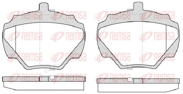 REMSA 0222.10 Brake Pad Set, disc brake