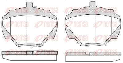 Brake Pad Set, disc brake REMSA 0222.10