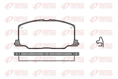 Brake Pad Set, disc brake REMSA 0268.04