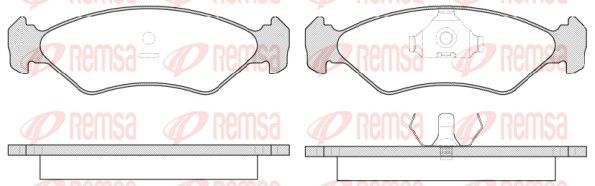 REMSA 0285.15 Brake Pad Set, disc brake