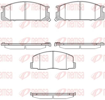 Brake Pad Set, disc brake REMSA 0306.12