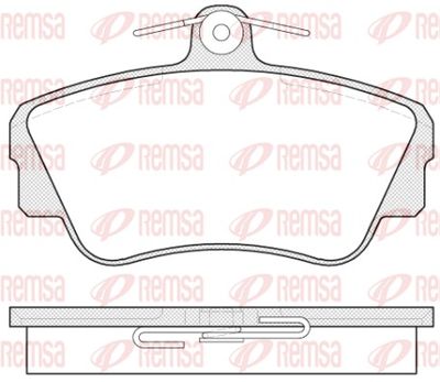 Brake Pad Set, disc brake REMSA 0309.00