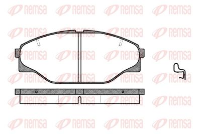 Brake Pad Set, disc brake REMSA 0314.04