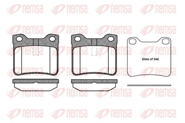 REMSA 0321.10 Brake Pad Set, disc brake