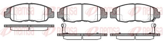 REMSA 0324.12 Brake Pad Set, disc brake