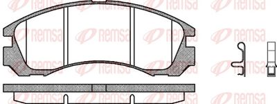 Brake Pad Set, disc brake REMSA 0354.32