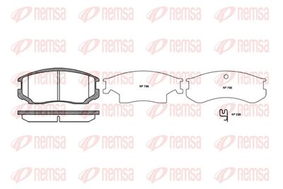 Brake Pad Set, disc brake REMSA 0357.22