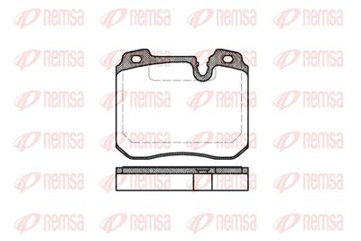 Brake Pad Set, disc brake REMSA 0378.00