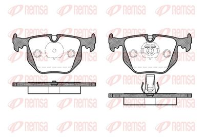 Brake Pad Set, disc brake REMSA 0381.20