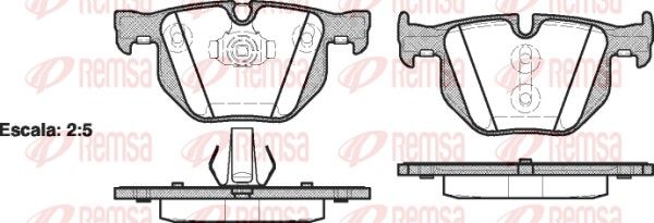 REMSA 0381.61 Brake Pad Set, disc brake