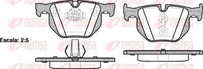 Brake Pad Set, disc brake REMSA 0381.61