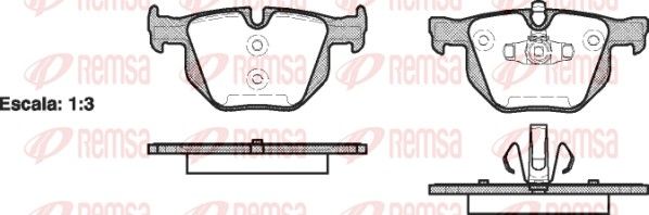 REMSA 0381.70 Brake Pad Set, disc brake